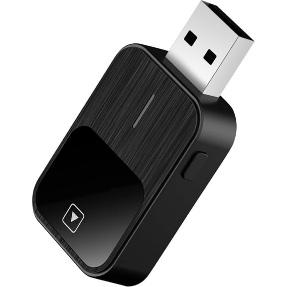 Carlikeit 2-in-1 Wireless CarPlay Adapter for Apple iPhone with USB-A Extension Cable & USB-C Adaptor Plug & Play, Stable & Fast, Auto Reconnect, Compact Design, Zero Delay (Black)