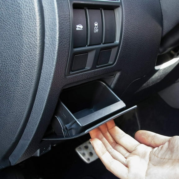 Carlikeit Interior ABS Black Fuse Box Coin Container Storage Dash Tray Compatible with Subaru XV Crosstrek, Forester, Outback, Legacy, Impreza, WRX, STI, Ascent (LHD Models Only, 20102025)