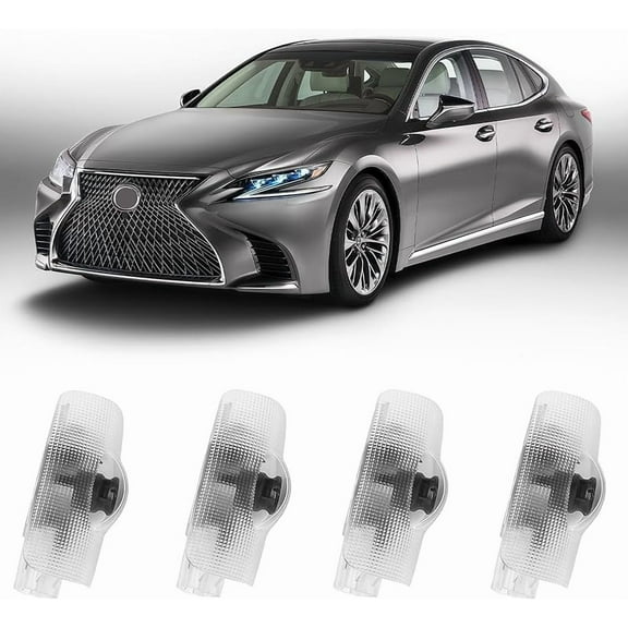 Carlikeit Never Fade Car Door Logo Lights Projector, 3D Ghost Shadow Lamp Compatible with LS/ES/IS/LX/RX/GS/GX/RC/UX, LED Door Light Car Accessories Plug & Play Installation