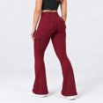 thumbnail image 1 of Carlikeit Women's Flare Leggings High Waisted Yoga Workout Pants with Cargo Pockets No Front Seam High Stretch Quick Dry Bootcut Leggings, 1 of 7