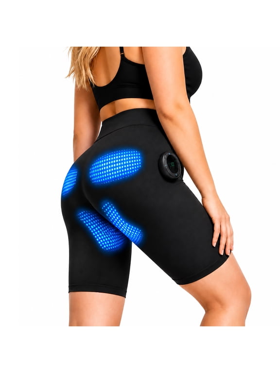 Women's Toning Shorts, High Stretch Shaping Shorts with 8 Modes & Heating, Wireless Washable Shorts for Glutes Inner Thighs and Core Areas