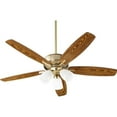 thumbnail image 1 of Carlile Way 5 Blade Ceiling Fan in Bailey Street Home Home Collection Style 52 inches Wide By 16.75 inches High-Aged Brass Finish-Dark Oak Blade Color, 1 of 1