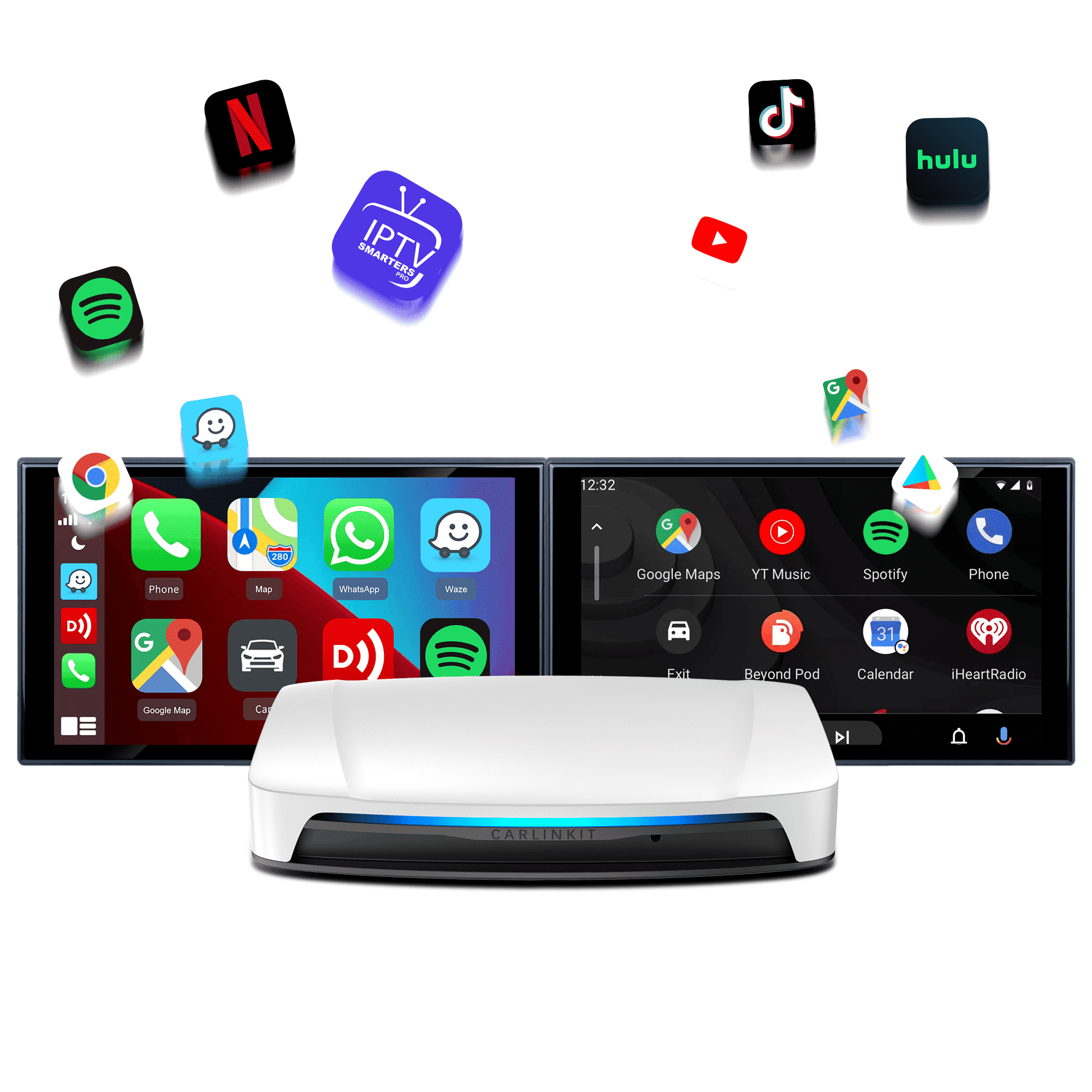 CarlinKit CarPlay Ai TV Box UHD, 3 in 1 Wireless CarPlay&Android