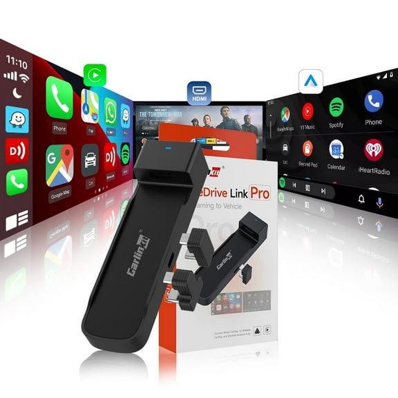 (PRO Series)CarlinKit Car TV Mate PRO Steaming Device,3-in-1 Wireless Adapter with HDMI Input,Converts Wired CarPlay to Wireless CarPlay & Android Auto for Factory Wired Cars (Not for BMW/Tesla)
