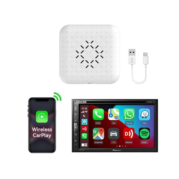 CarlinKit CarPlay Wireless Adapter 5.8Ghz WiFi Plug and Play Auto-Connect Dongle Wire to Wireless Receiver