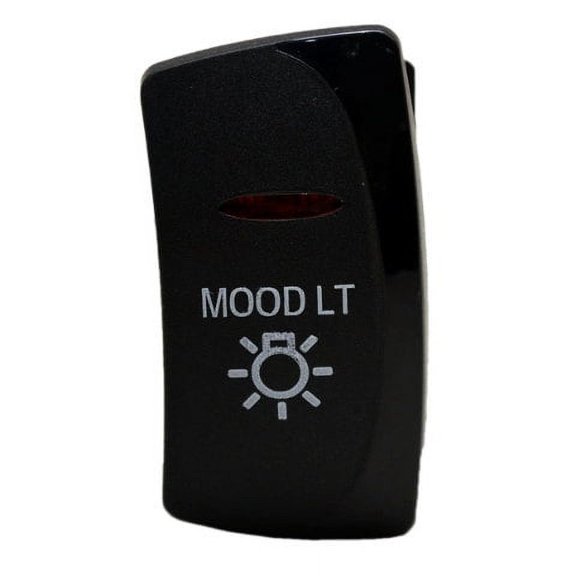 Carling 20A 12V Black Mood Lights Marine Boat Illuminated On/Off Rocker Switch