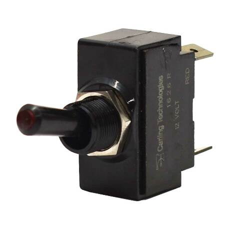 Carling Boat On/Off/On Toggle Switch 1626R | 12V Red Lit 5-Spade ...
