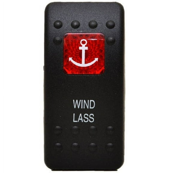 Carling Boat Rocker Switch Actuator Cover | Black Plastic WINDLASS