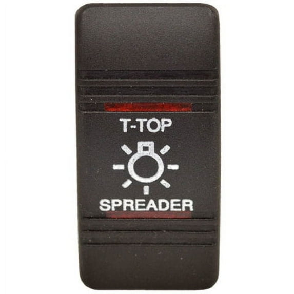 Carling Boat Rocker Switch Actuator | T-Top Spreader Black Lighted