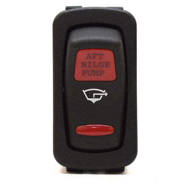 Carling Boat Rocker Switch | Aft Bilge Pump Black Plastic - Walmart.com
