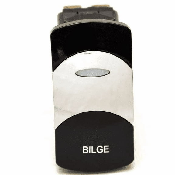 Carling Boat Rocker Switch | Bilge ON/OFF Black Silver 20A 12V