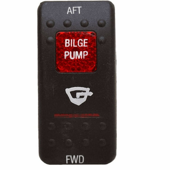Carling Boat Rocker Switch Cover | Lund Aft/Fwd Bilge Pump Red Actuator
