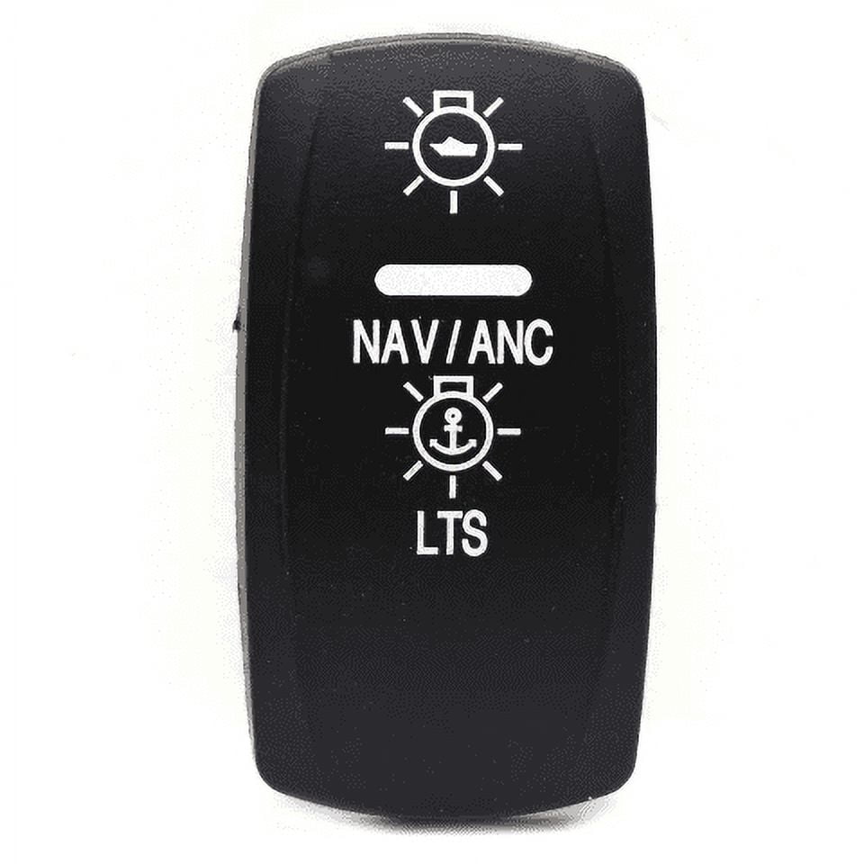 Carling Boat Rocker Switch Plate Nav/Anc Lts Black Actuator