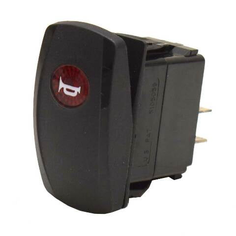 Carling Momentary Contura V Boat Rocker Switch | Horn 3 Spade 12 V Lit