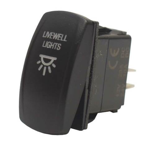 Carling On/Off Contura V Boat Rocker Switch | Livewell Lights 3-Spade