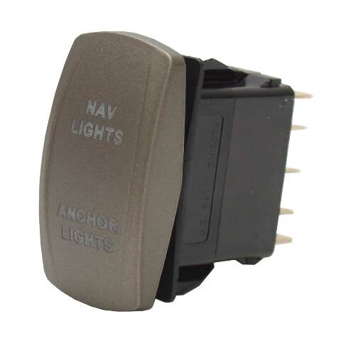 Carling On/Off/On Boat Contura V Rocker Switch | NAV/ANCH LTS 10-Spade