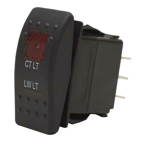 Carling On/Off/On Contura II Boat Rocker Switch | CT/LW Light 4 Spade