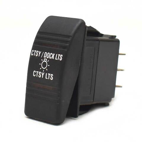 Carling On-Off-On Contura III Boat Rocker Switch | CTSY/DOCK 7 Spade