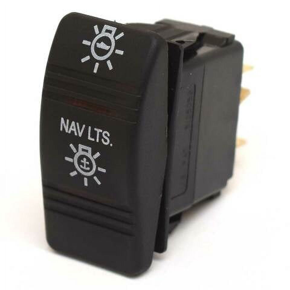Carling On/Off/On Contura III Boat Rocker Switch | Nav Lts 4-Spade