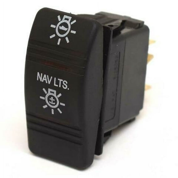 Carling On/Off/On Contura III Boat Rocker Switch | Nav Lts 4-Spade