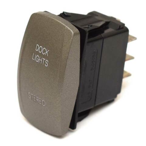 Carling On/Off/On Contura V Boat Rocker Switch | Dock / Stereo 4 Spade