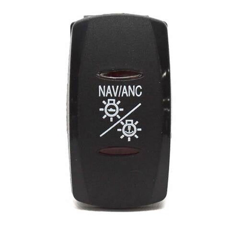Carling Contura II Rocker Switch – On/Off With Light, 4 Spade, 12V – Perfect For Boats