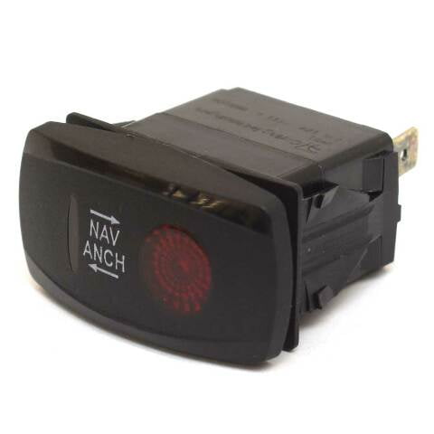 Carling On/Off/On Contura V Boat Rocker Switch | Nav/Anch 4 Spade 12V