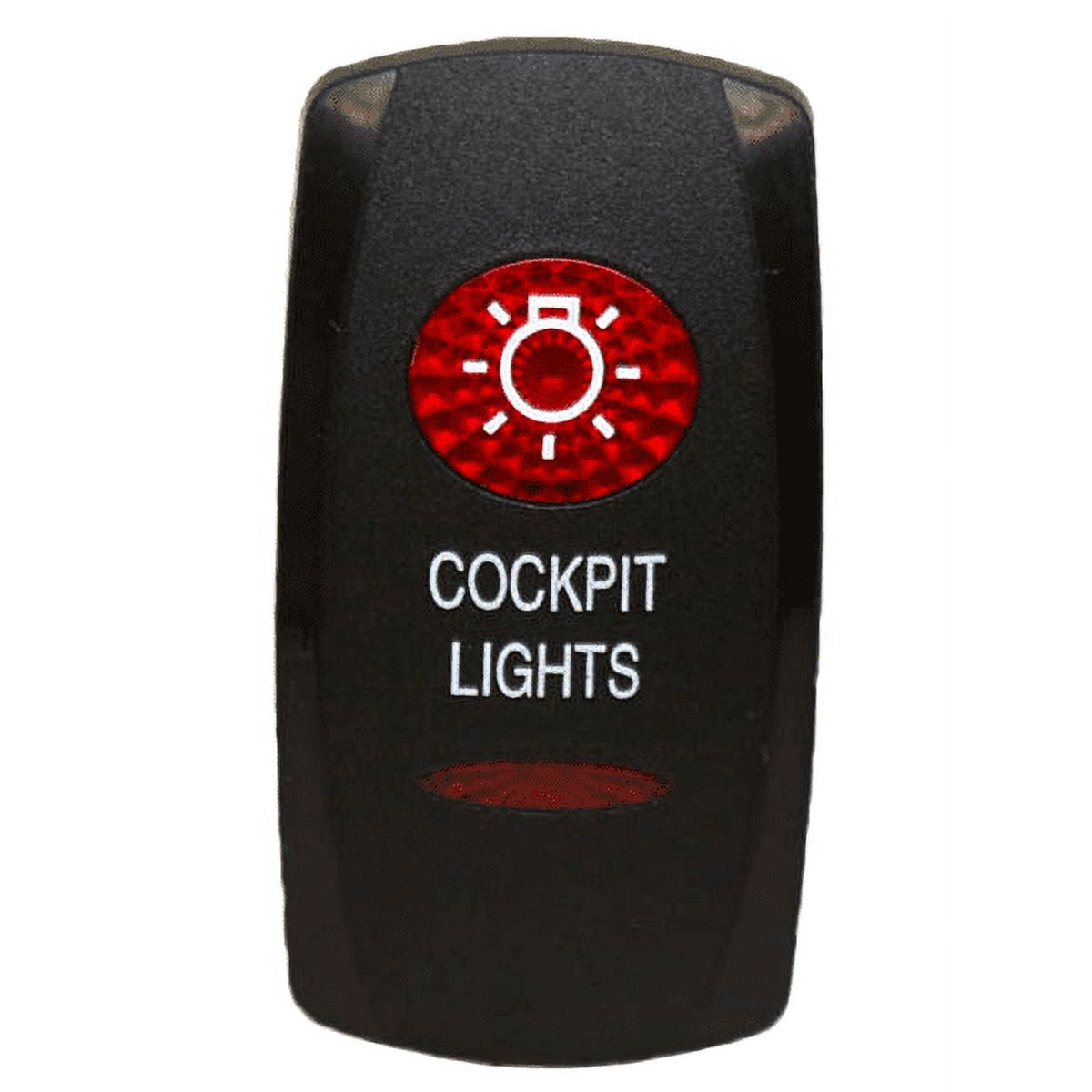 Carling Rocker Switch Cover COCKPIT LIGHTS Black Plastic Actuator