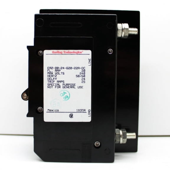 Carling Technologies E-Series 20A 2-Pole Circuit Breaker EA2-B0-24-620-22A-DC