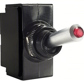 Carling Technologies LT-1511-610-012, Genuine OEM 12 Volt Toggle Rocker Boat Switch, Marine Grade Waterproof, SPST, Lighted Red/Green On-Off, 12V, 15A 125VAC