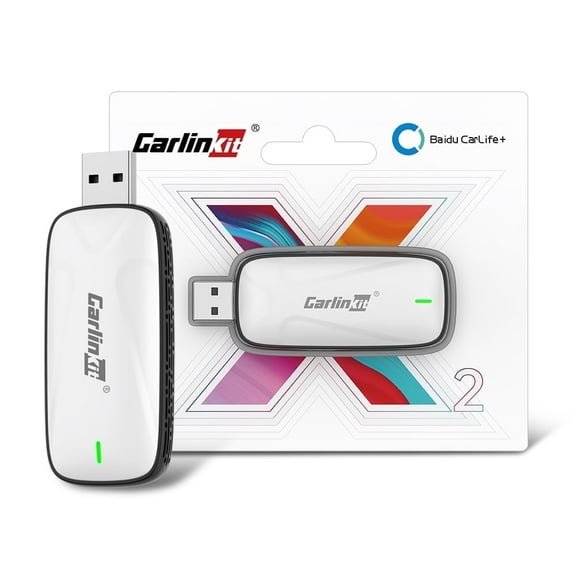 Carlinkit X2 Carlife to Wireless CarPlay & Android Auto Adapter, 2-in-1 USB Plug & Play, OTA Updates, Retains Controls & Sound (Horizontal Plug)