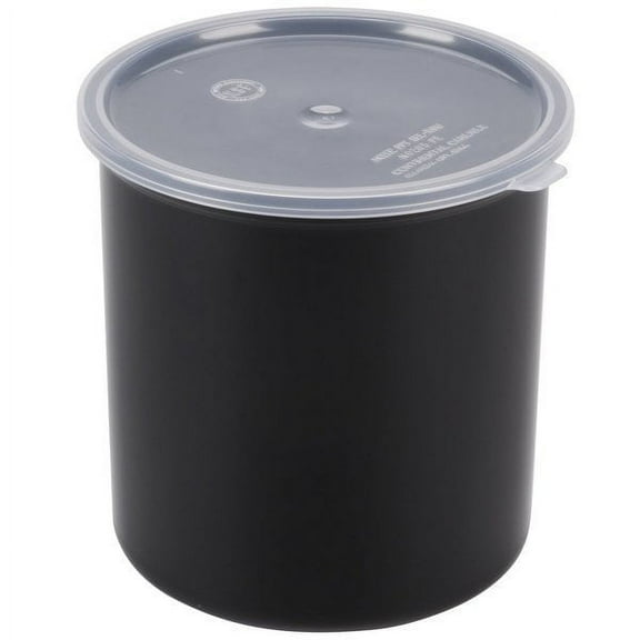 Carlisle 034203 Black 2.7 Qt. Poly-Tuf Round Crock with Lid