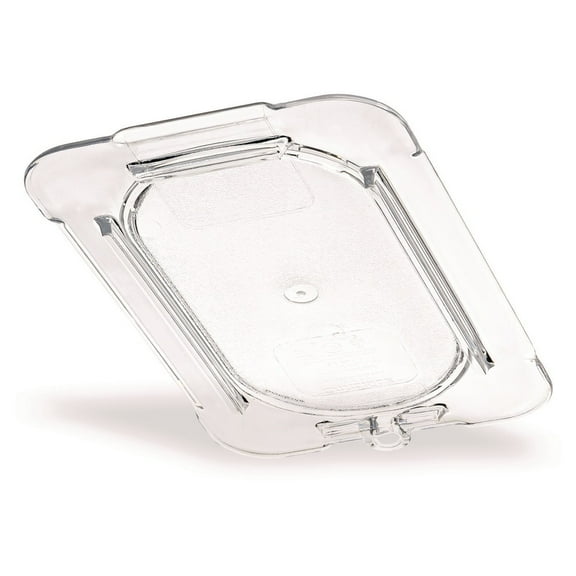 Carlisle 10336U07 4.31 in. x 6.88 in. x 0.44 in. StorPlus Polycarbonate Flat Universal Plastic Lid - Clear