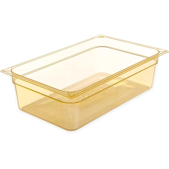 Carlisle 10402B13 StorPlus High Heat Food Pan, 6 Deep, Full Size, Amber