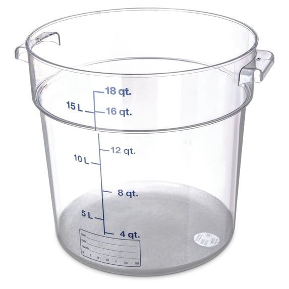 Carlisle 1076807 StorPlus 18 Qt. Round Food Storage Container