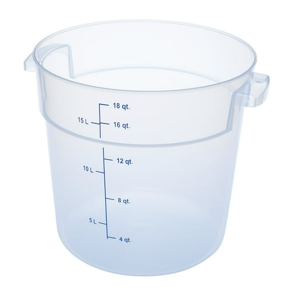 Carlisle StorPlus Round Food Storage Container, 18 Qt - 12 33/100"Dia x 11 47/100"H