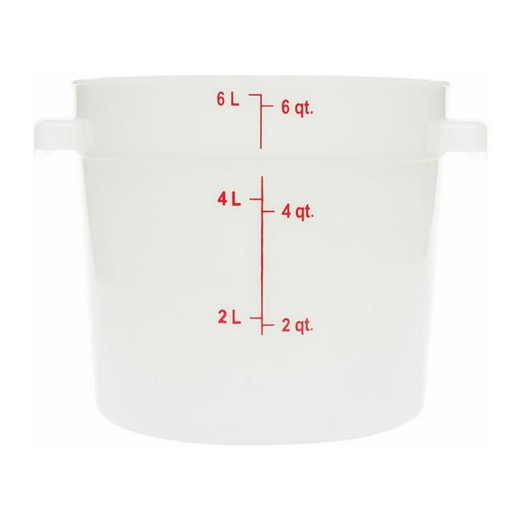 Carlisle 1097502 6 Qt. White Food Storage Container