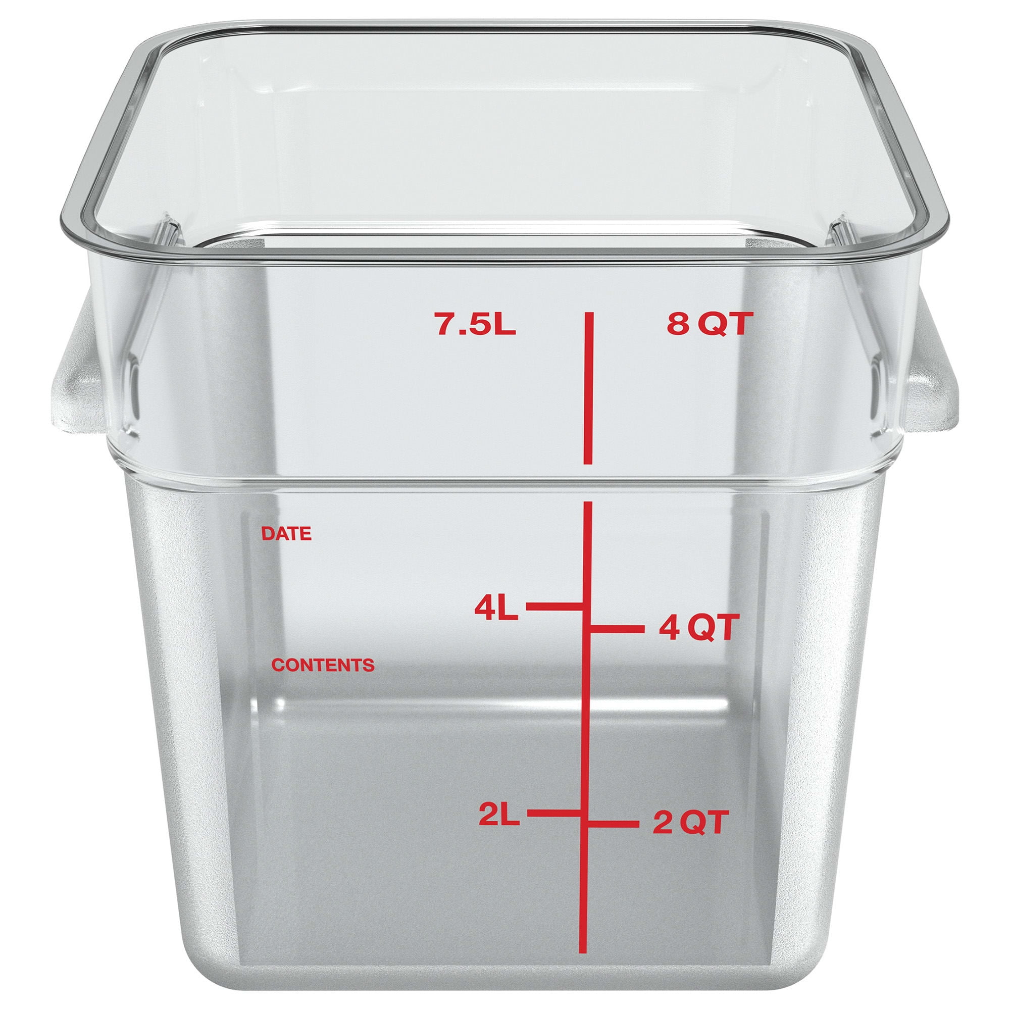 1195307 - Squares Polycarbonate Food Storage Container 8 qt - Clear