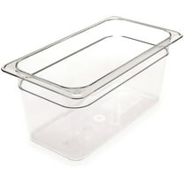 Carlisle 3066207 5.7 Quart 6.88 x 12.75 x 6 StorPlus Polycarbonate Plastic Food Pan - Clear