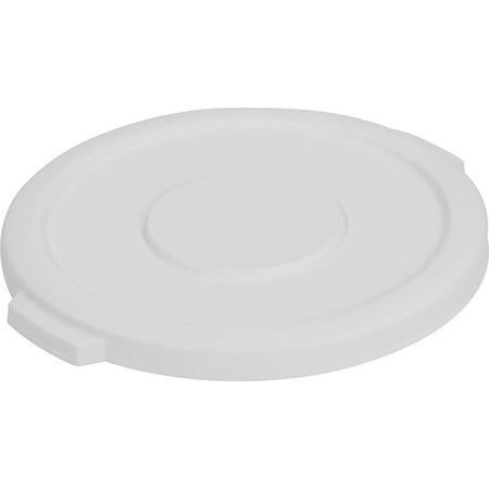 Carlisle 34101102 Bronco Round Waste Bin Food Container Lid, 10 Gallon, White