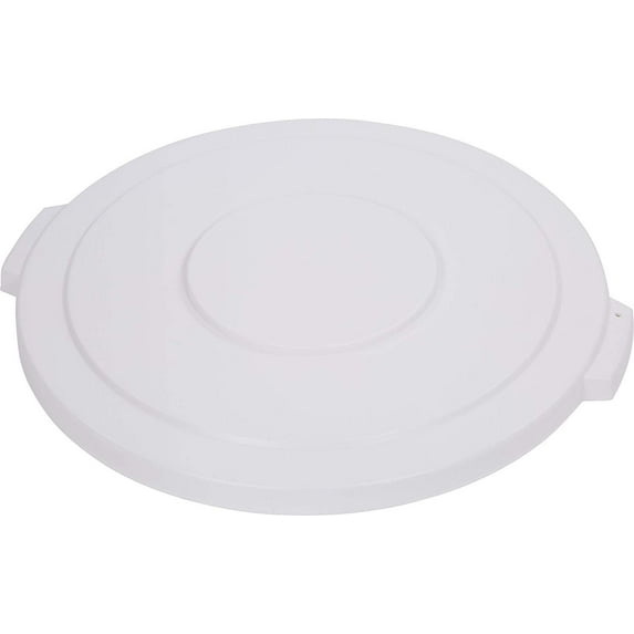 Carlisle 34104502 Bronco Polyethylene Round Lid, 26.88" Diameter x 2-1/4" Height, White, for 44 Gallon Trash Container, Case of 3