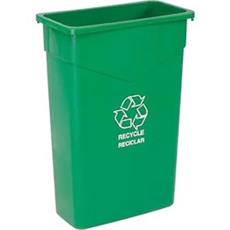 Carlisle TrimLine Recycling Can, 23 Gallon, Green