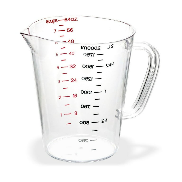 Commercial Measuring Cup, 0.5 gal, Clear Commercial Measuring Cup, 0.5 gal, Clear