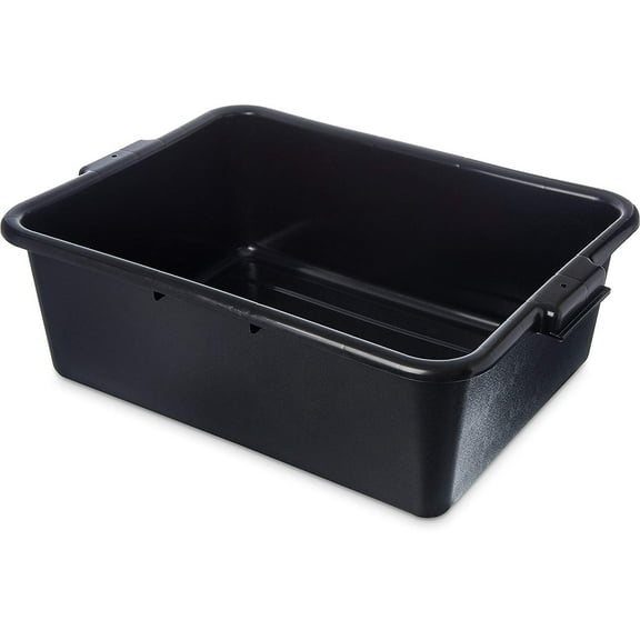 Carlisle 4401103 Comfort Curve Bus/Utility Box, 7" Deep, Black Pack of  12