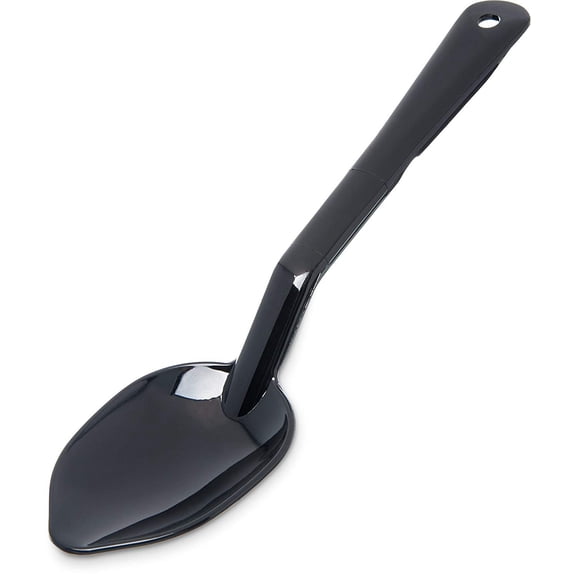Carlisle High Heat Solid Plastic Serving Spoon, 11", Black