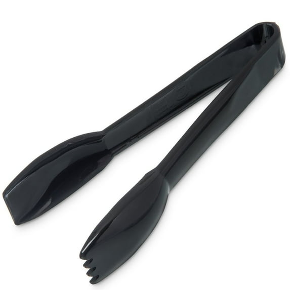 Carlisle 4606-03 6'' Plastic Carly High-Heat Salad Tongs Black CFS460603