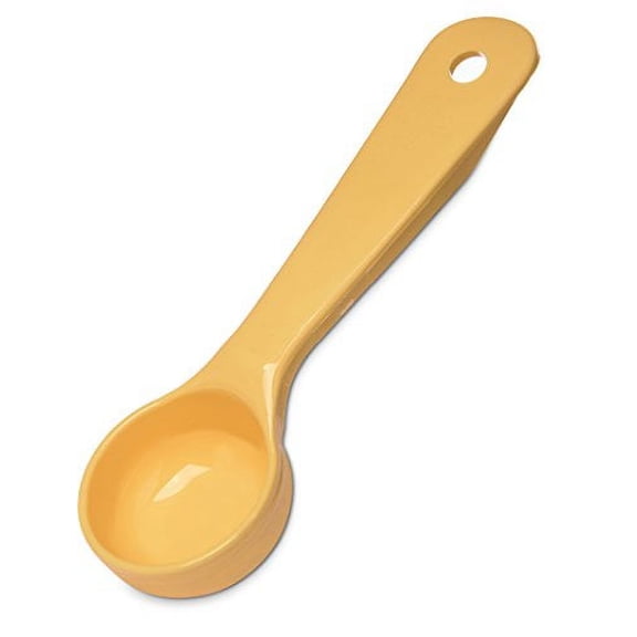 Carlisle 492104 Solid Short Handle Portion Control Spoon, 1 oz, Yellow