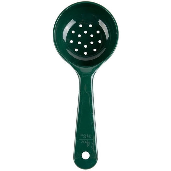 Carlisle 492908 Measure Miser Forest Green 4 Oz. Perforated Spoon
