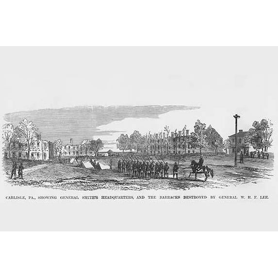 Carlisle Barracks, Pennsylvania, General Smith's Headquarters Poster Print by Frank Leslie (18 x 24)