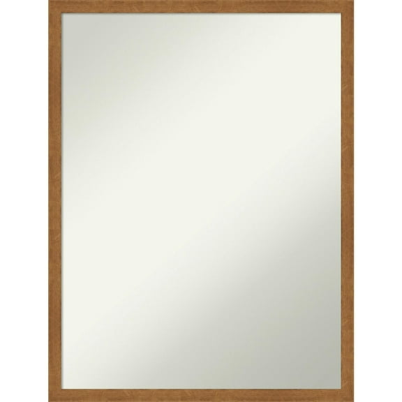 Carlisle Blonde Narrow Non-Beveled Wood Bathroom Wall Mirror